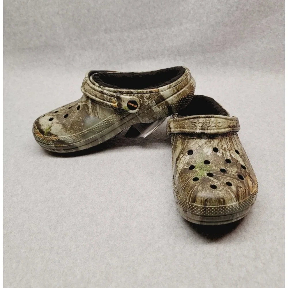 Crocs Classic Lined Realtree Edge Camo Clog 205377-280 Mens 8 Womens 10 Warm‎